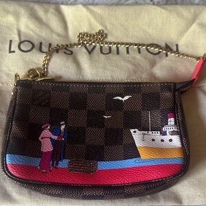 Louis Vuitton Damier Ebene 2016 Christmas Animation mini Pochette
